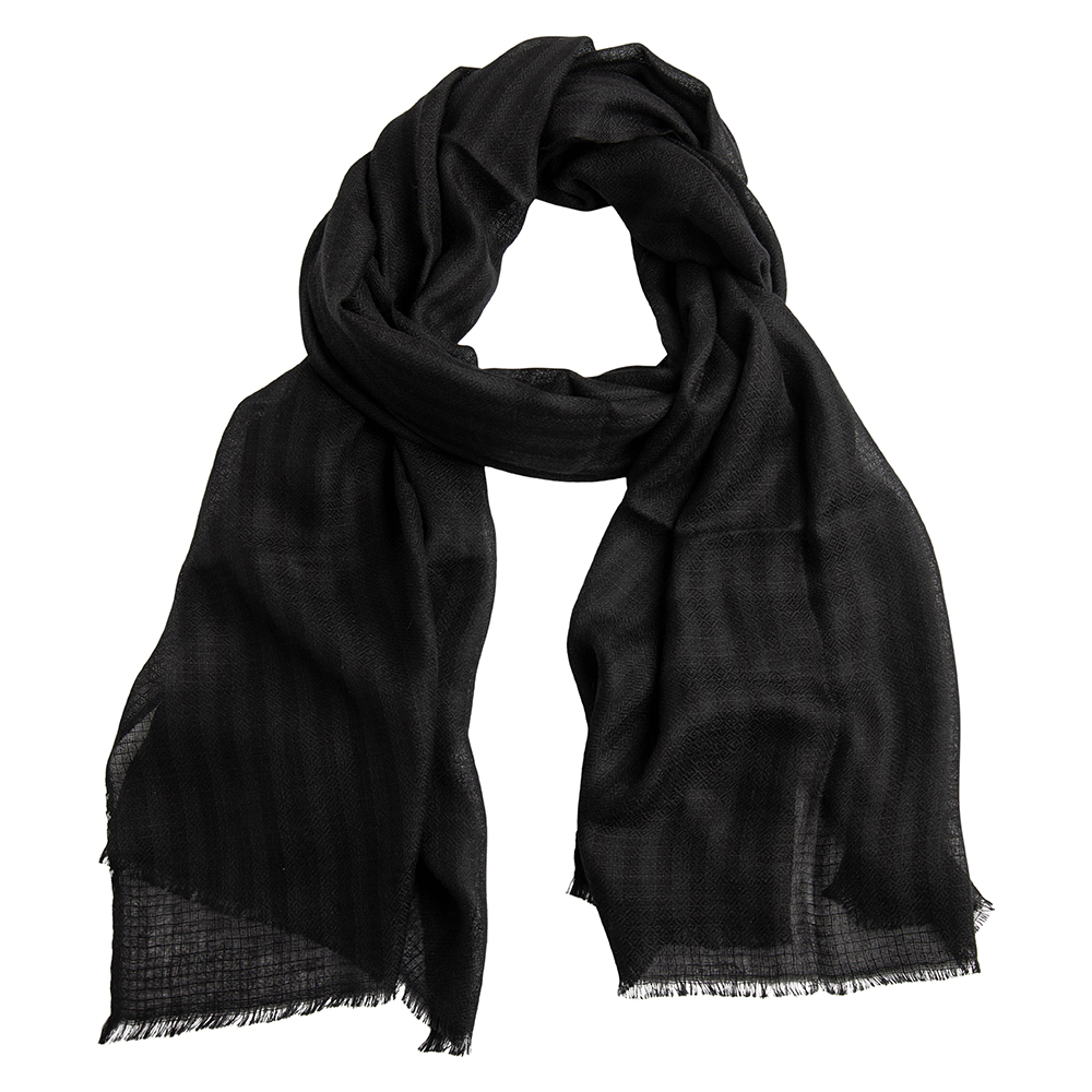 Black striped diamond stole