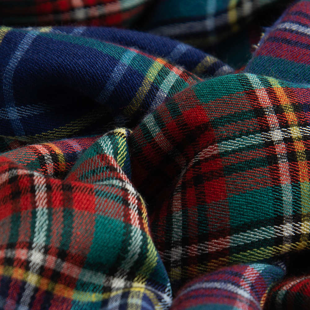 Blue tartan scarf
