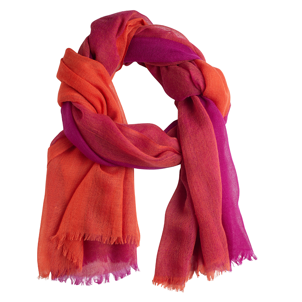 Quad shawl fuchsia/orange