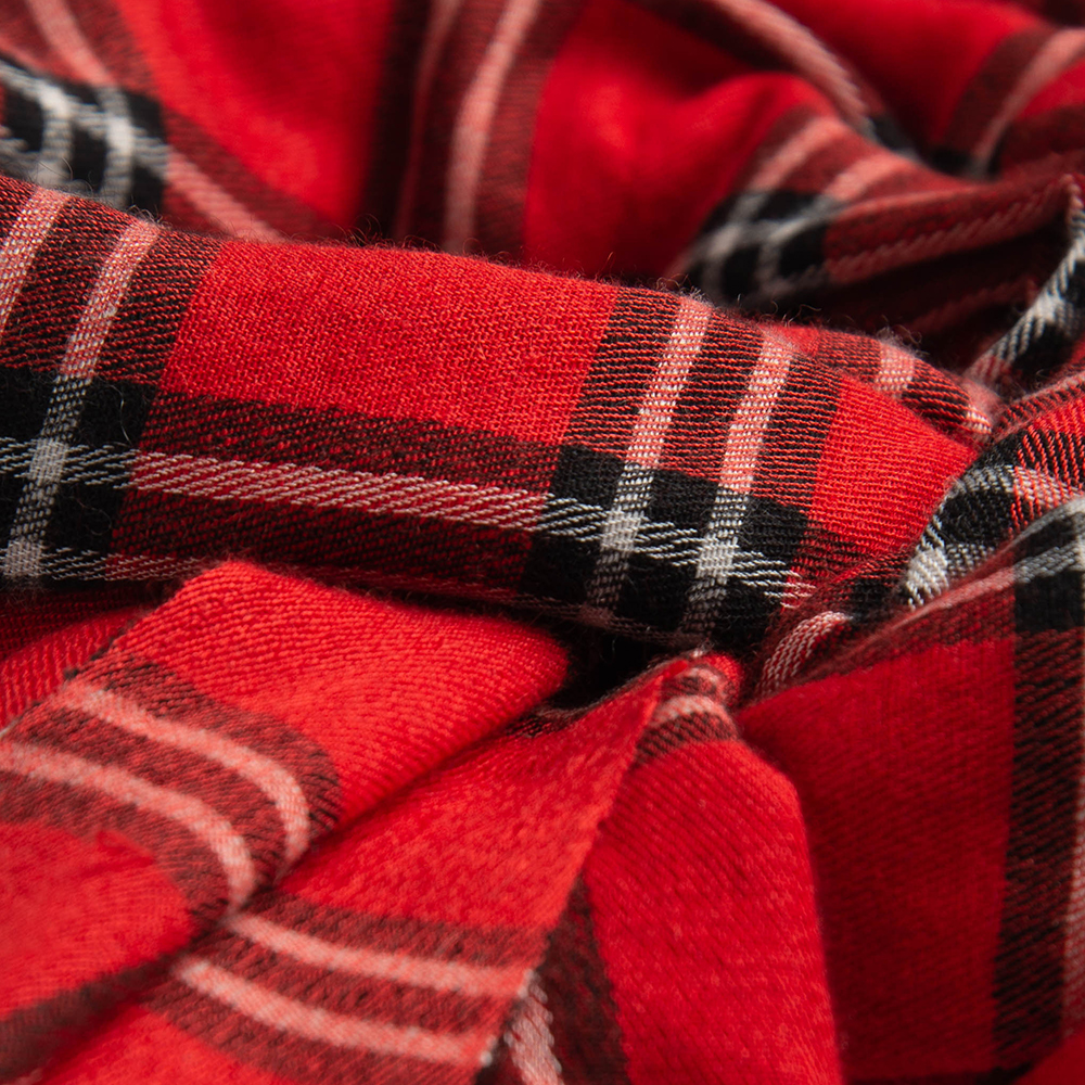 Red tartan scarf