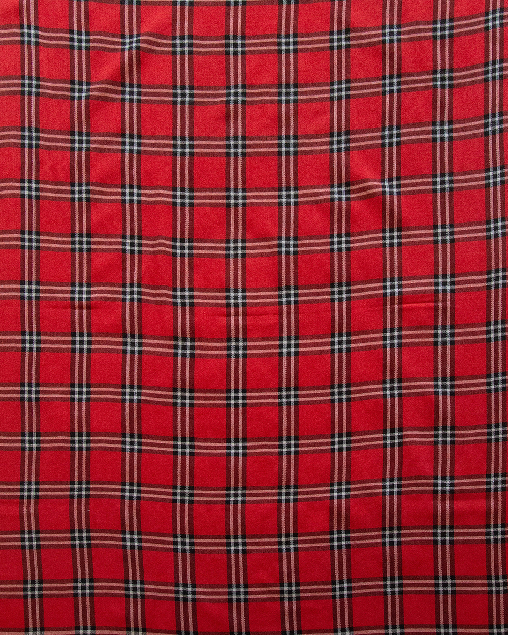 Red tartan scarf