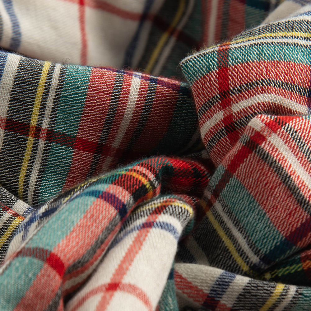 Off-white tartan scarf