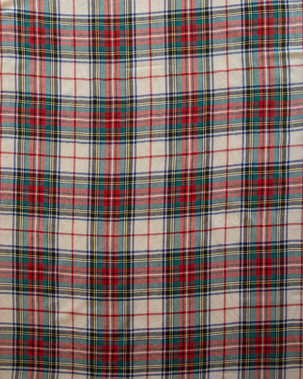 Off-white tartan scarf