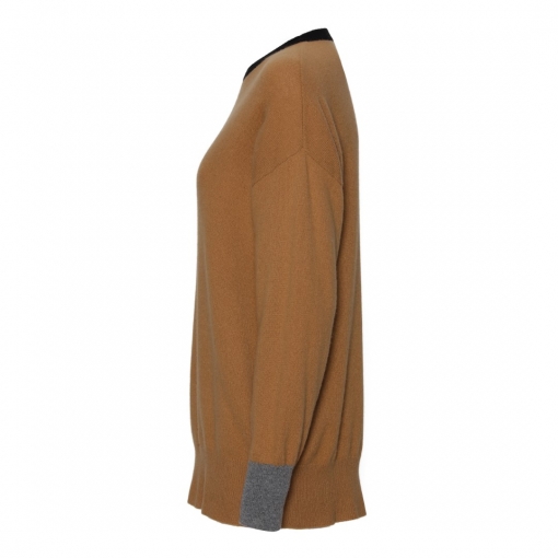 merino cashmere oversize sweater camel