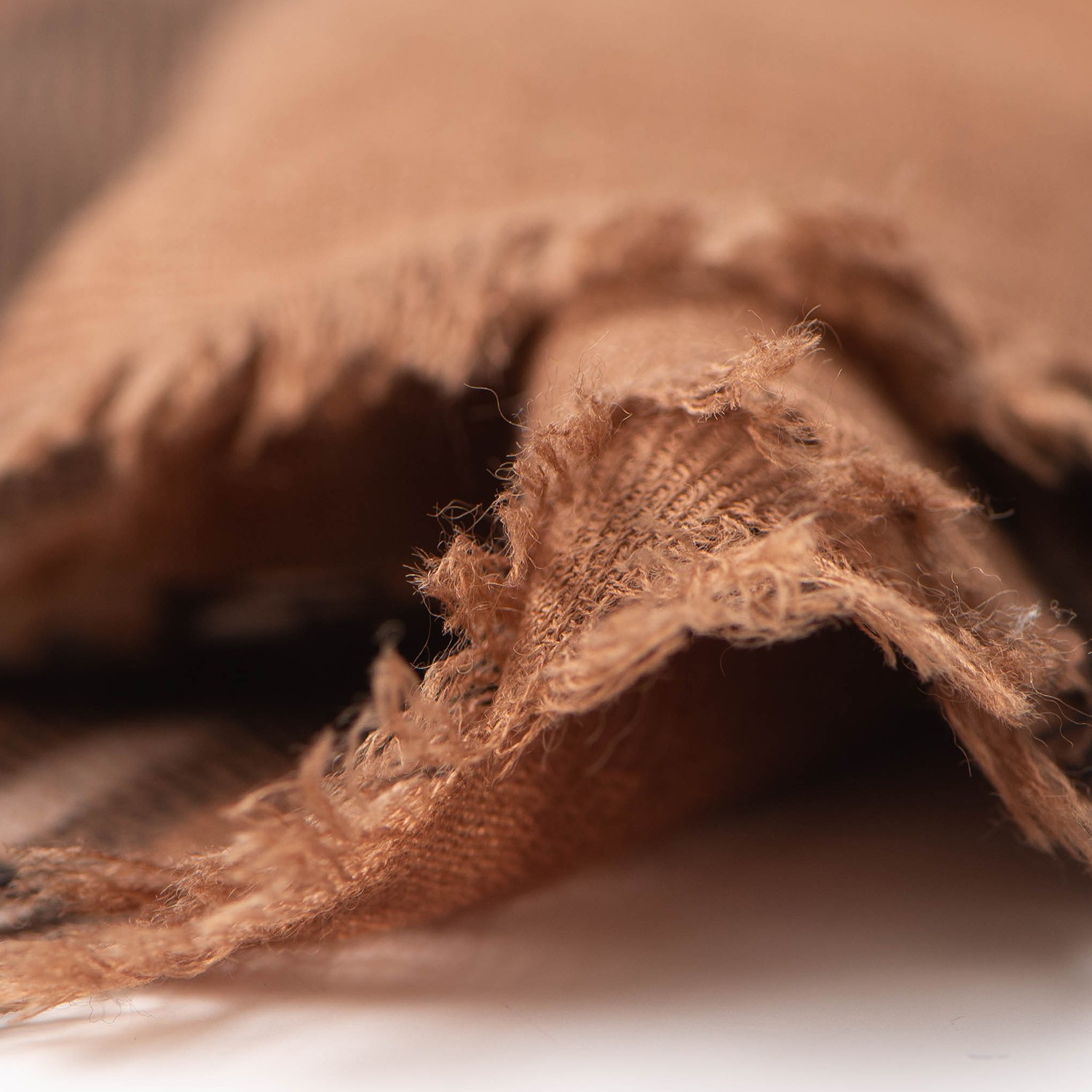 Striped cashmere shawl brown